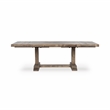 Pemberly Row Reclaimed Pine Wood Extendable Dining Table in Aged Pine