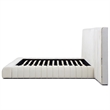 Pemberly Row Velvet Upholstered King Platform Bed with Wings in Cream