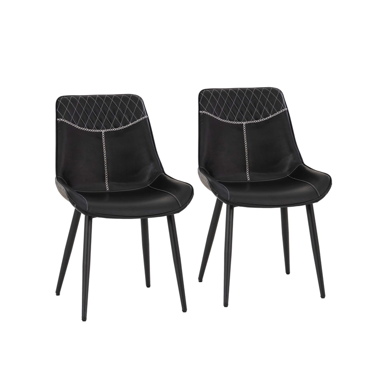 Pemberly Row 5PCs Set Wood Nook/Round Table/2 Chairs/Cushion Set in Black