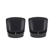 Pemberly Row 5PCs Set Wood Nook/Round Table/2 Chairs/Cushion Set in Black