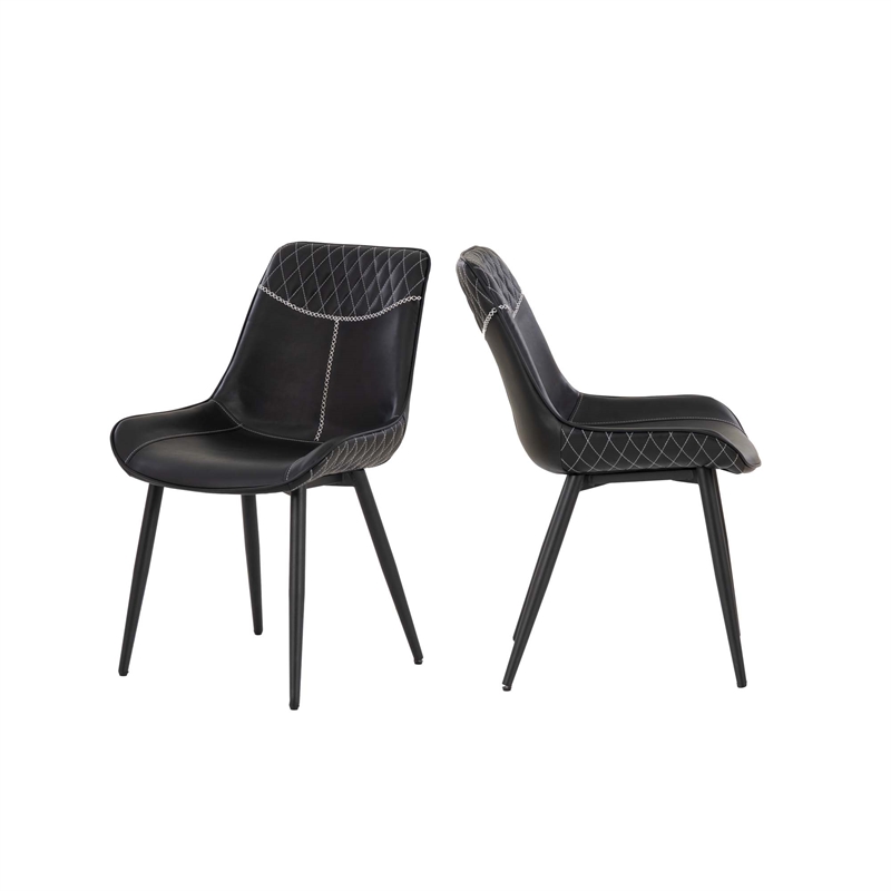 Pemberly Row 5PCs Set Wood Nook/Round Table/2 Chairs/Cushion Set in Black