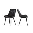 Pemberly Row 5PCs Set Wood Nook/Round Table/2 Chairs/Cushion Set in Black