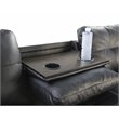 Pemberly Row Contemporary Left-Facing Sectional & Ottoman in Black