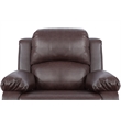 Pemberly Row Contemporary 3-Pieces Faux Leather Recliner Sofa Set in Espresso