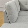 Pemberly Row Contemporary Left-Facing Sectional & Ottoman in Gray/White