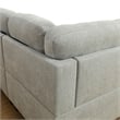 Pemberly Row Contemporary Left-Facing Sectional & Ottoman in Gray/White