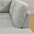 Pemberly Row Contemporary Right-Facing Sectional & Ottoman in Gray/White