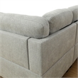 Pemberly Row Contemporary Right-Facing Sectional & Ottoman in Gray/White