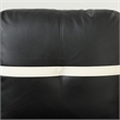 Pemberly Row Contemporary Left-Facing Sectional & Ottoman in Black/White