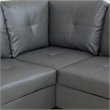 Pemberly Row Contemporary Right-Facing Sectional & Ottoman in Raining Gray