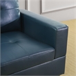Pemberly Row Contemporary Left-Facing Sectional & Ottoman in Forest Green