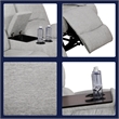 Pemberly Row Contemporary 3-Piece Modern Microfiber Recliner Sofa Set in White