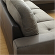 Pemberly Row Contemporary Fabric Right Facing Sectional in Taupe Gray