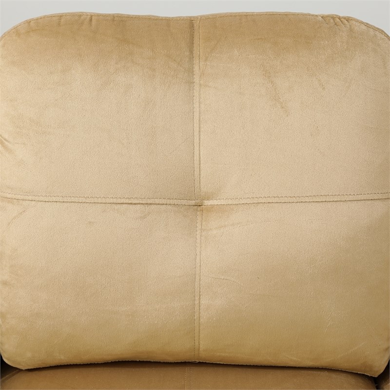 Pemberly Row Contemporary Microfiber Fabric Right Facing Sectional in Beige
