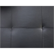 Pemberly Row Contemporary Faux Leather Sectional Sofa in Black