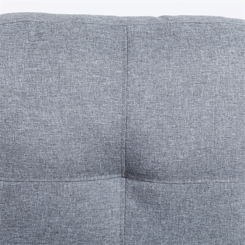Pemberly Row Contemporary Linen Fabric Right Facing Sectional in Gray