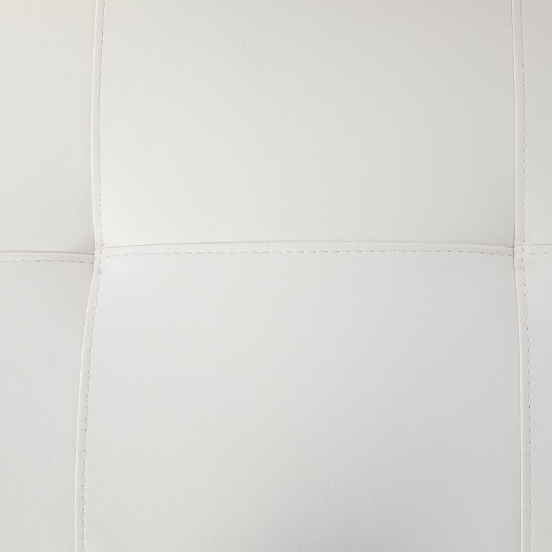 Pemberly Row Contemporary Faux Leather Left Sectional Sofa in White and Black