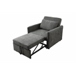 Pemberly Row Contemporary Gray Flannelette Standard Recliner