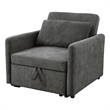 Pemberly Row Contemporary Gray Flannelette Standard Recliner