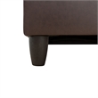 Pemberly Row Contemporary Faux Leather Left Facing Sectional in Brown
