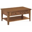 Pemberly Row Solid Wood Condo Cocktail Table in Chestnut Finish
