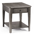 Pemberly Row Contemporary Solid Wood End Table in Gray Finish