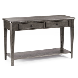 Pemberly Row Contemporary Solid Wood Sofa Table in Gray Finish