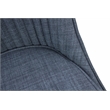 Pemberly Row Fabric Upholstered Caster Chair in Vann Midnight Blue (set of 2)