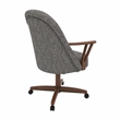Pemberly Row Caster Dining Chair in Solid Wood Walnut Finish