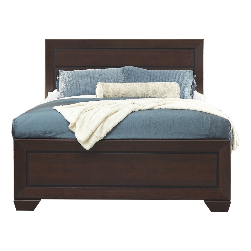 Pemberly Row Set of 2 Wood 6-Drawer Dresser & Eastern King Panel Bed in Cocoa