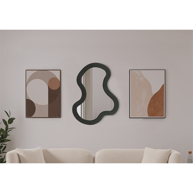 Pemberly Row Contemporary Black Mirror - 28