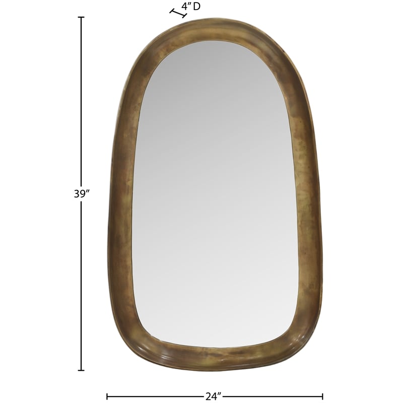 Pemberly Row Modern / Contemporary Brass Mirror - 24