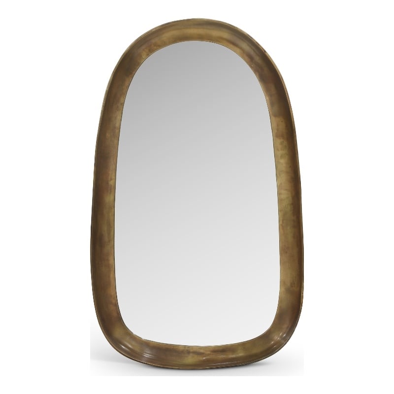 Pemberly Row Modern / Contemporary Brass Mirror - 24