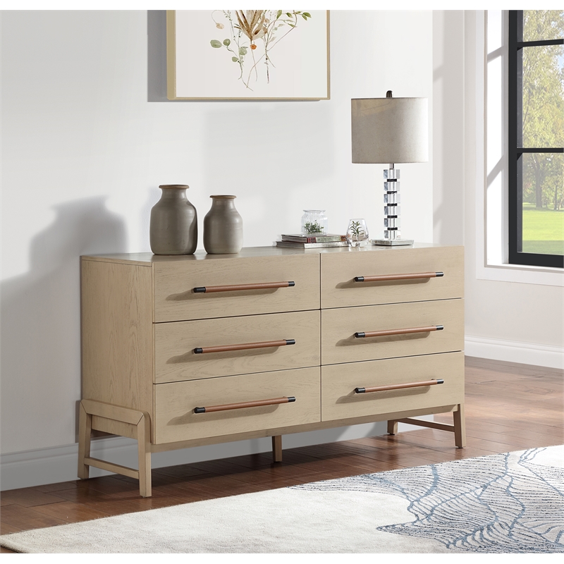 Pemberly Row Contemporary Natural Dresser - 62