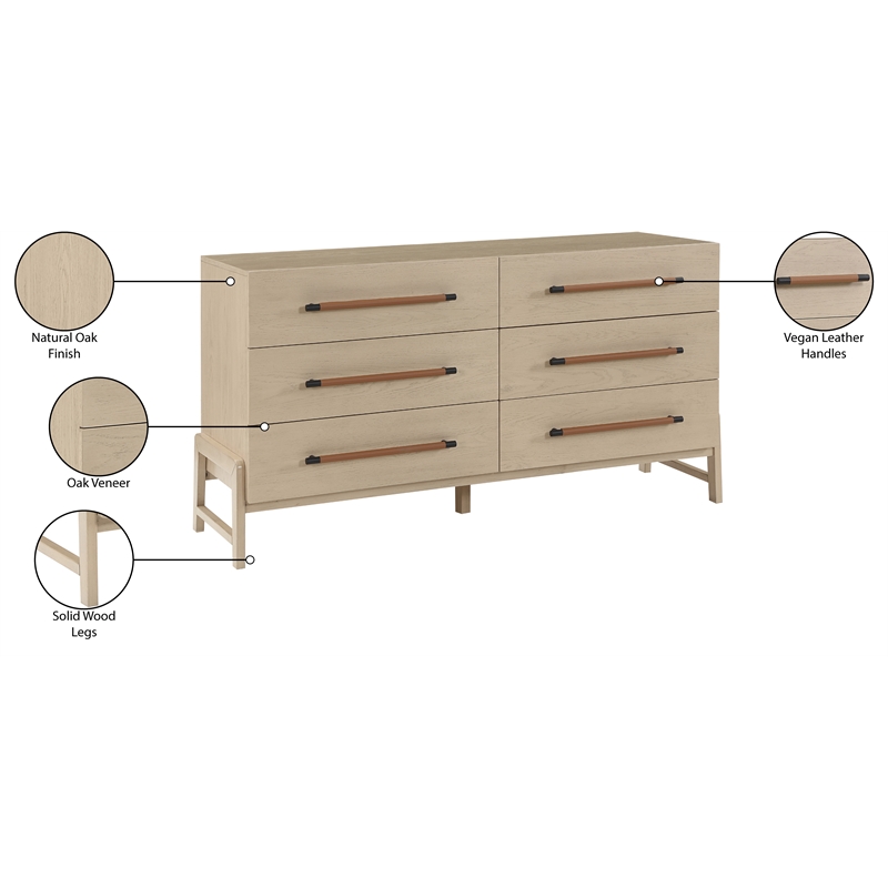Pemberly Row Contemporary Natural Dresser - 62