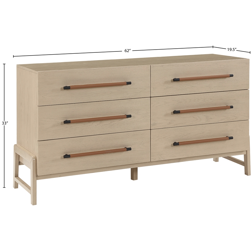 Pemberly Row Contemporary Natural Dresser - 62