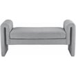 Pemberly Row Contemporary Gray Fabric Bench - 51