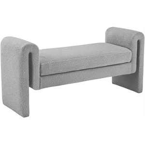 Pemberly Row Contemporary Gray Fabric Bench - 51&quotW x 17&quotD x 24.5&quotH