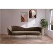Pemberly Row Contemporary Brown Velvet Sofa - 85.5