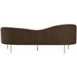 Pemberly Row Contemporary Brown Velvet Sofa - 85.5