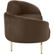 Pemberly Row Contemporary Brown Velvet Sofa - 85.5