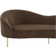 Pemberly Row Contemporary Brown Velvet Sofa - 85.5