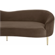 Pemberly Row Contemporary Brown Velvet Sofa - 85.5