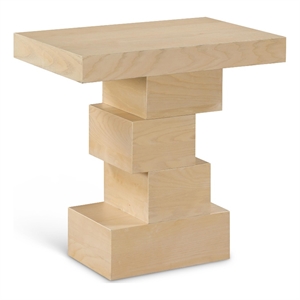 Pemberly Row Contemporary Natural End Table - 24&quotW x 16&quotD x 24&quotH