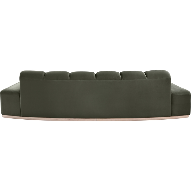 Pemberly Row Contemporary Green Velvet Sofa - 106