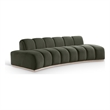 Pemberly Row Contemporary Green Velvet Sofa - 106