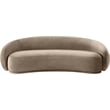 Pemberly Row Contemporary Taupe Velvet Sofa - 95