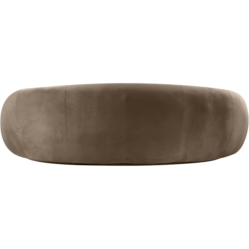 Pemberly Row Contemporary Taupe Velvet Sofa - 95