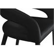 Pemberly Row Modern / Contemporary Soft Black Finish Velvet Stool
