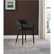 Pemberly Row Modern / Contemporary Soft Black Finish Velvet Stool